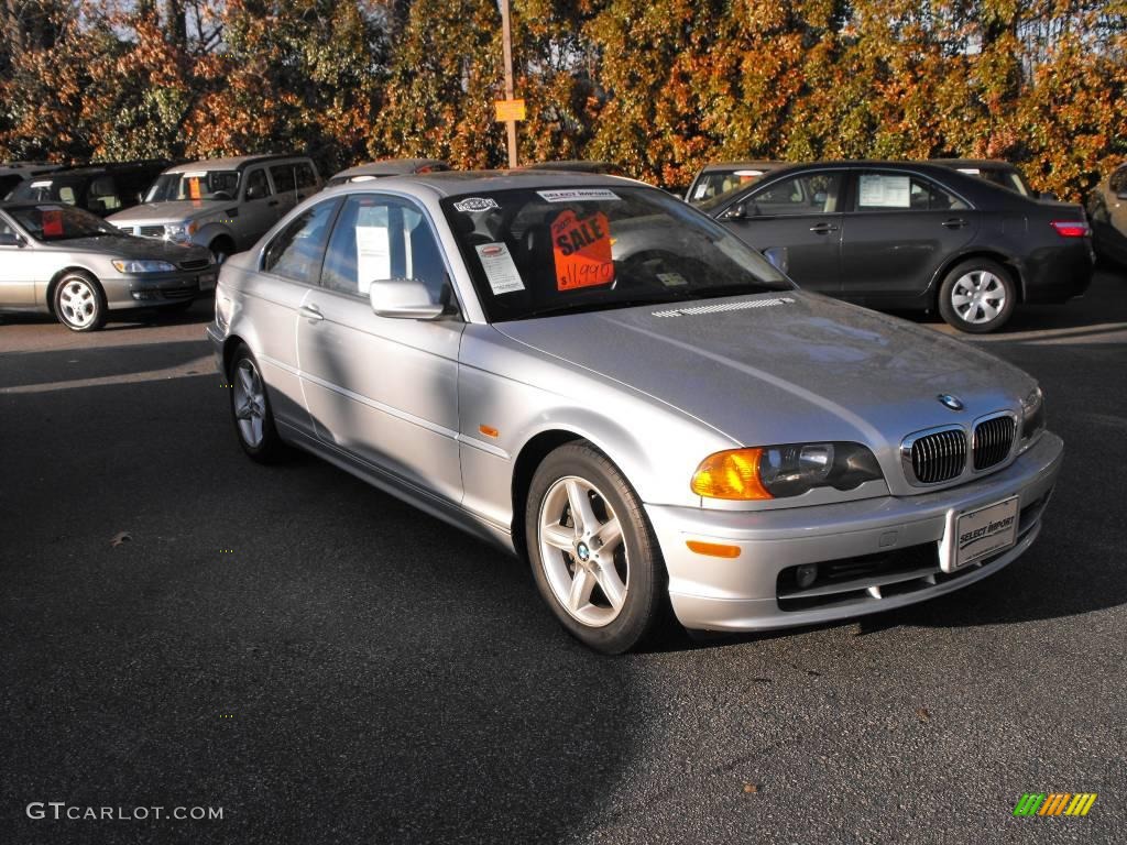 2000 3 Series 328i Coupe - Titanium Silver Metallic / Black photo #4