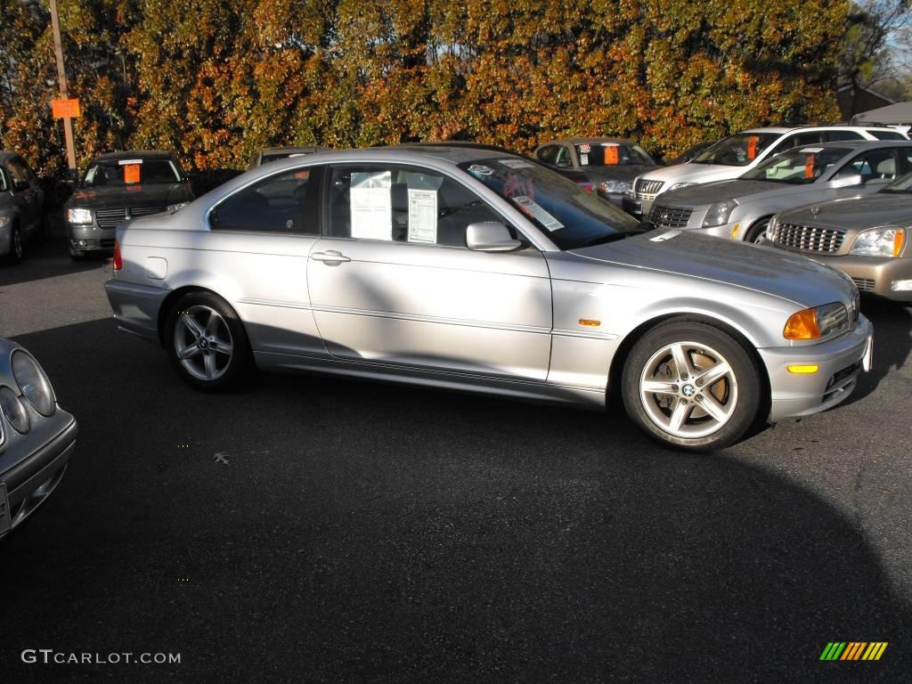 2000 3 Series 328i Coupe - Titanium Silver Metallic / Black photo #5