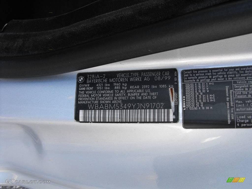 2000 3 Series 328i Coupe - Titanium Silver Metallic / Black photo #17