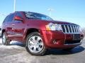 2008 Red Rock Crystal Pearl Jeep Grand Cherokee Overland 4x4  photo #1