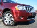 2008 Red Rock Crystal Pearl Jeep Grand Cherokee Overland 4x4  photo #2