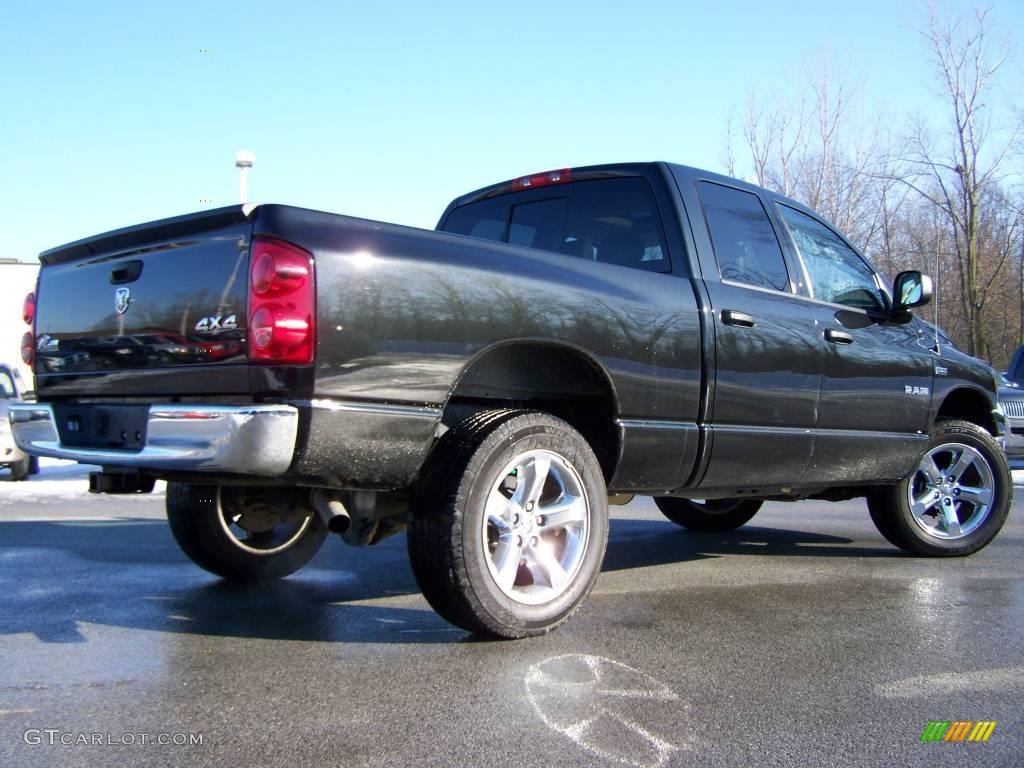 2008 Ram 1500 Big Horn Edition Quad Cab 4x4 - Brilliant Black Crystal Pearl / Medium Slate Gray photo #8