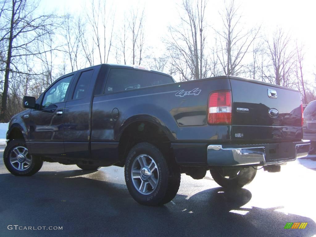 2006 F150 XLT SuperCab 4x4 - True Blue Metallic / Medium/Dark Flint photo #4