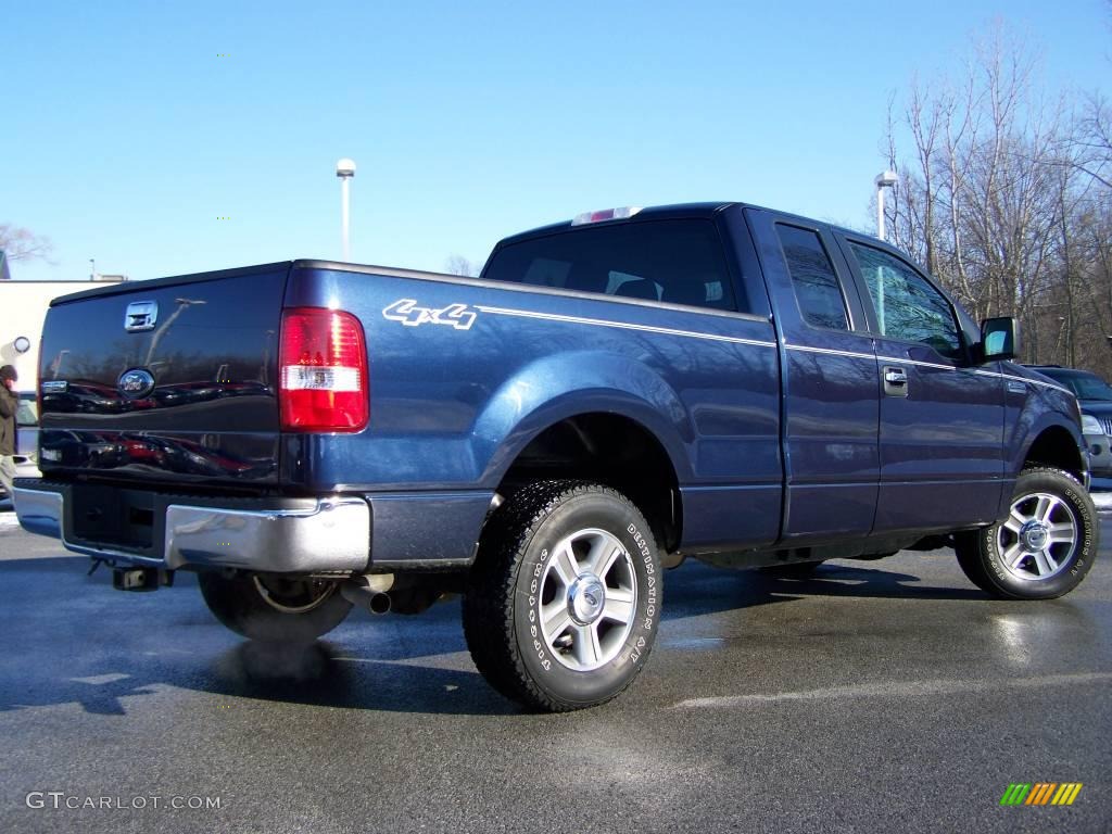 2006 F150 XLT SuperCab 4x4 - True Blue Metallic / Medium/Dark Flint photo #7