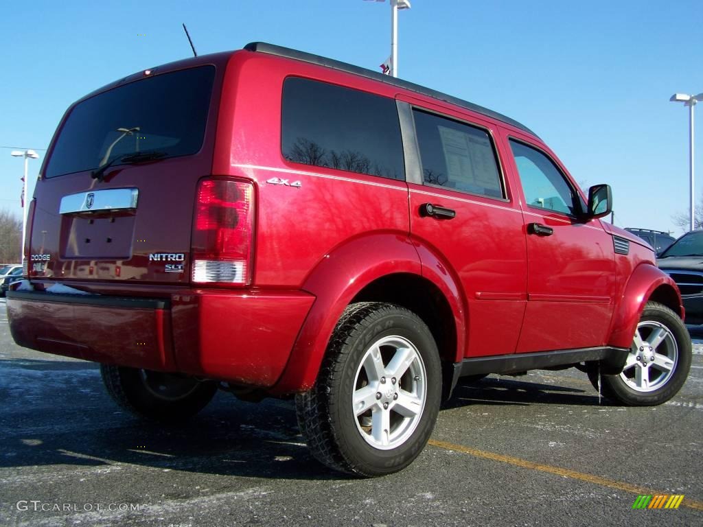 2009 Nitro SLT 4x4 - Inferno Red Crystal Pearl / Dark Slate Gray/Light Slate Gray photo #7