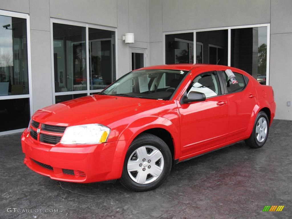 Inferno Red Crystal Pearl Dodge Avenger