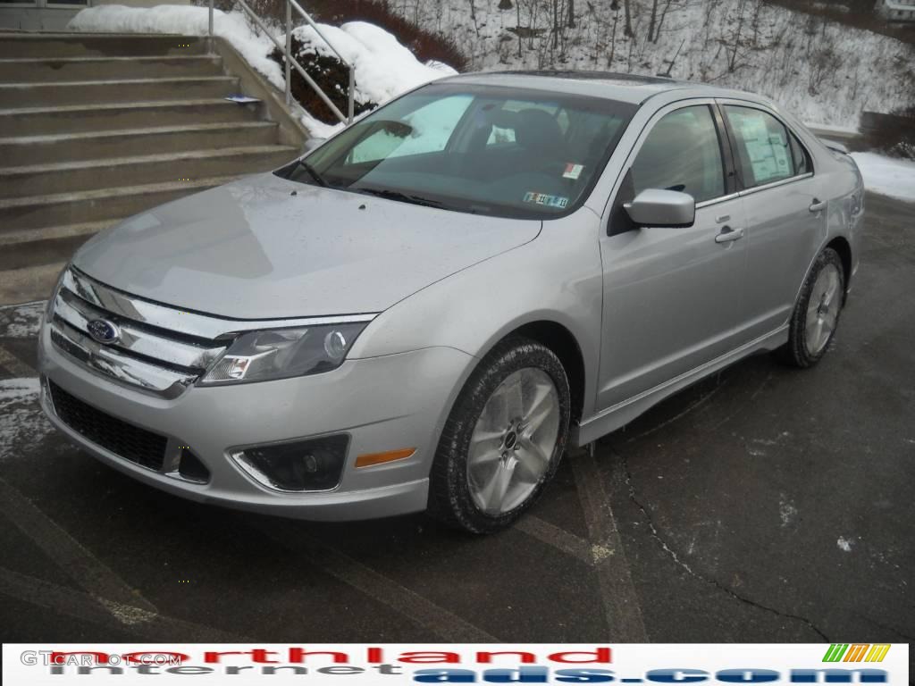 2010 Fusion Sport AWD - Brilliant Silver Metallic / Charcoal Black/Sport Blue photo #2