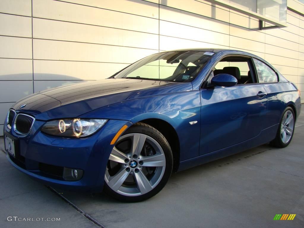 2009 3 Series 335i Coupe - Montego Blue Metallic / Black photo #1