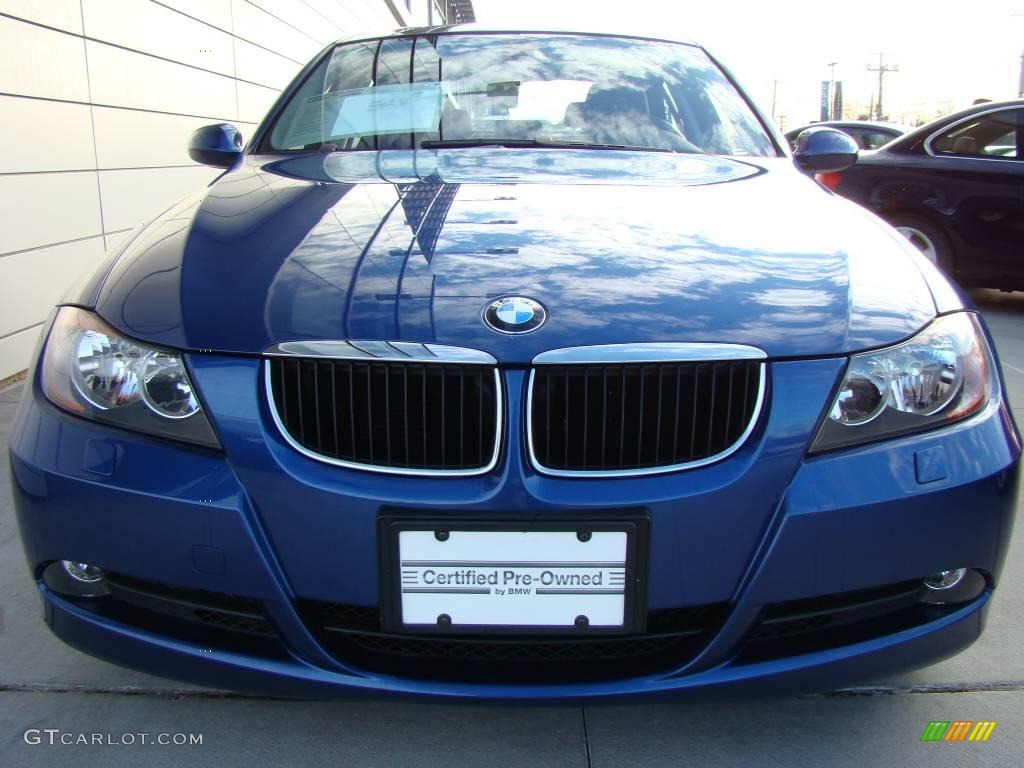 2007 3 Series 328xi Sedan - Montego Blue Metallic / Black photo #2