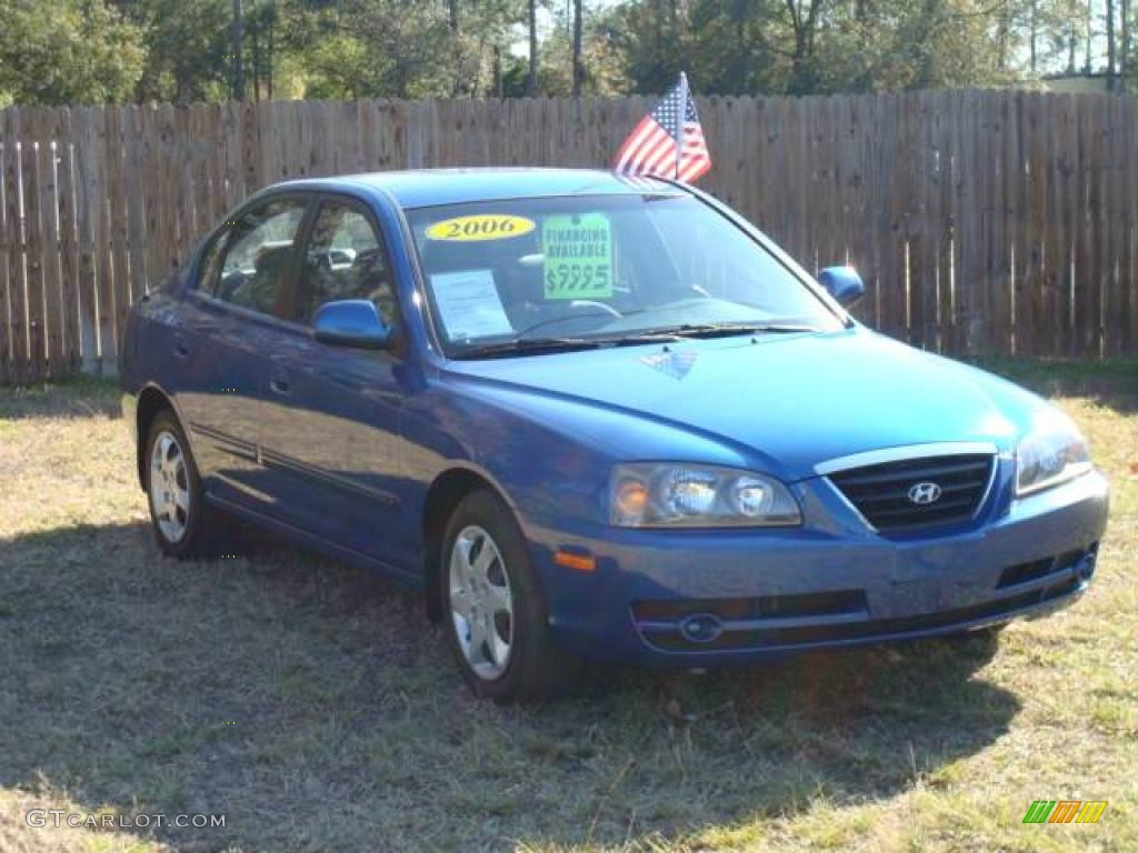 2006 Elantra GLS Sedan - Tidal Wave Blue / Gray photo #4