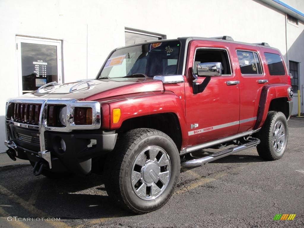 2007 H3 X - Sonoma Red Metallic / Ebony Black/Pewter photo #1