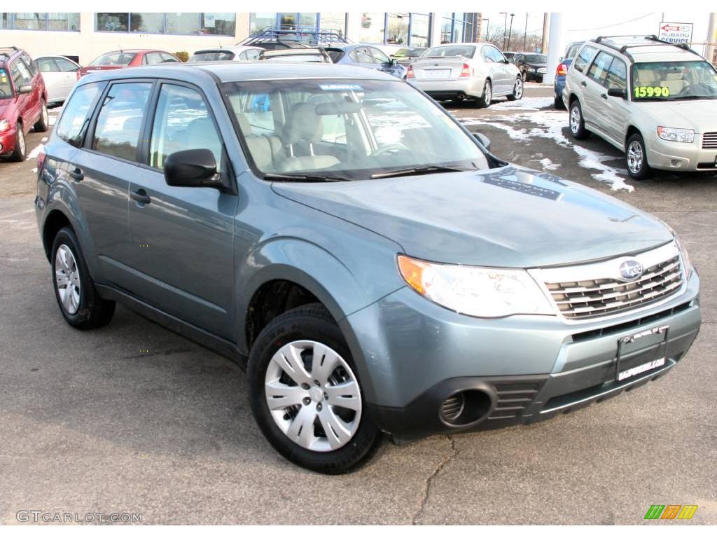 2009 Forester 2.5 X - Sage Green Metallic / Platinum photo #3