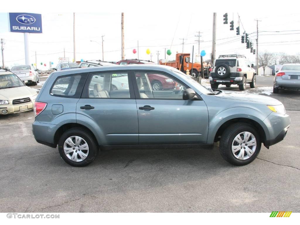 2009 Forester 2.5 X - Sage Green Metallic / Platinum photo #4