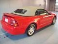 2000 Performance Red Ford Mustang V6 Convertible  photo #6