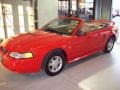 2000 Performance Red Ford Mustang V6 Convertible  photo #11