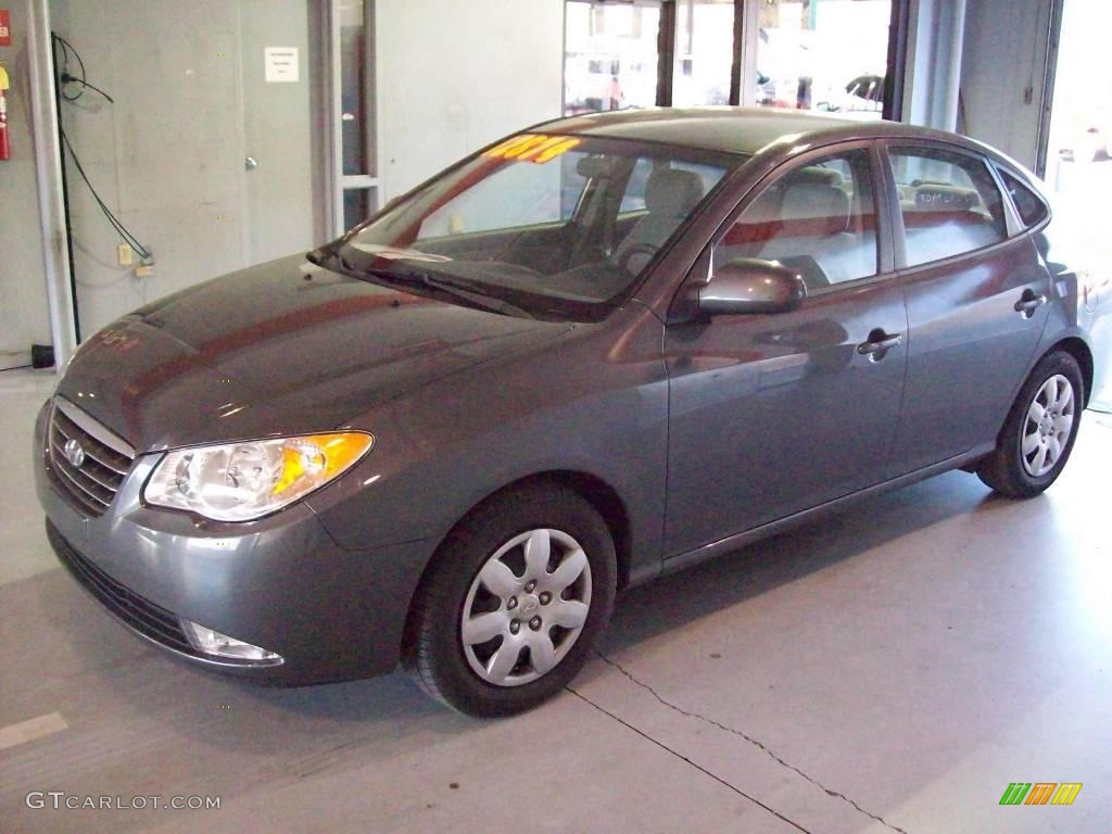 2009 Elantra SE Sedan - Carbon Gray / Gray photo #3