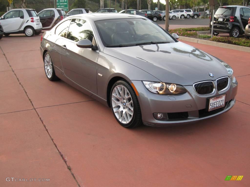 2007 3 Series 328i Coupe - Space Gray Metallic / Black photo #3