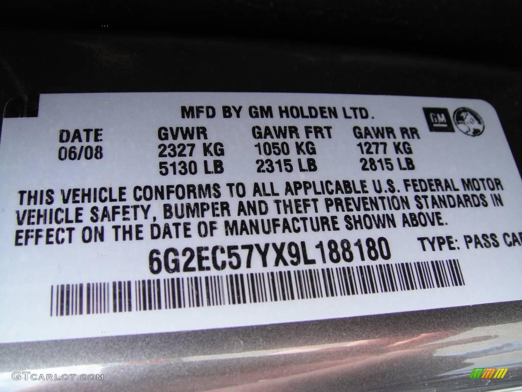2009 G8 GT - Magnetic Gray Metallic / Onyx photo #16