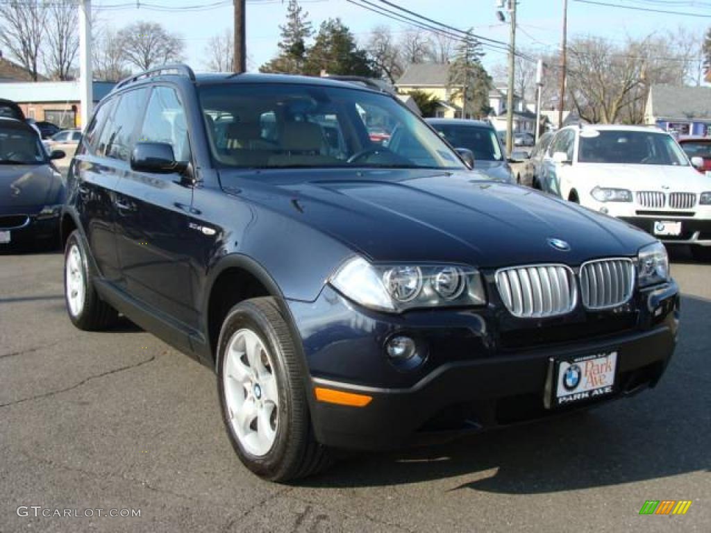 2007 X3 3.0si - Monaco Blue Metallic / Sand Beige photo #2