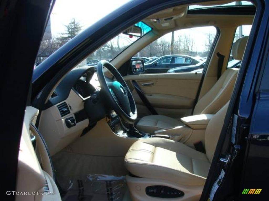 2007 X3 3.0si - Monaco Blue Metallic / Sand Beige photo #11