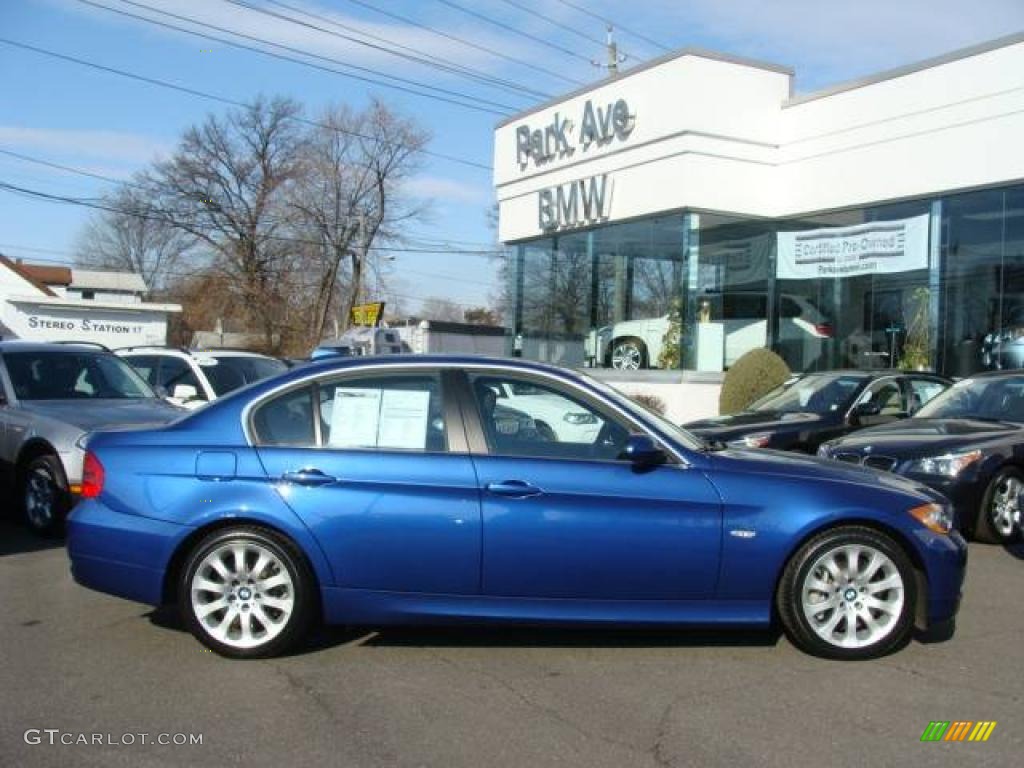 2008 3 Series 335i Sedan - Montego Blue Metallic / Black photo #1