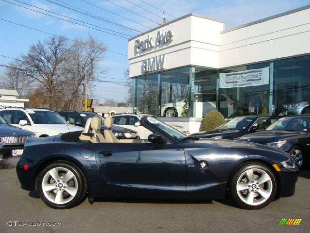 2007 Z4 3.0i Roadster - Monaco Blue Metallic / Beige photo #1