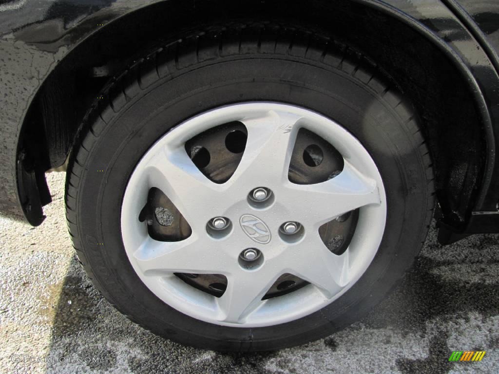 2006 Elantra GLS Sedan - Ebony Black / Gray photo #8
