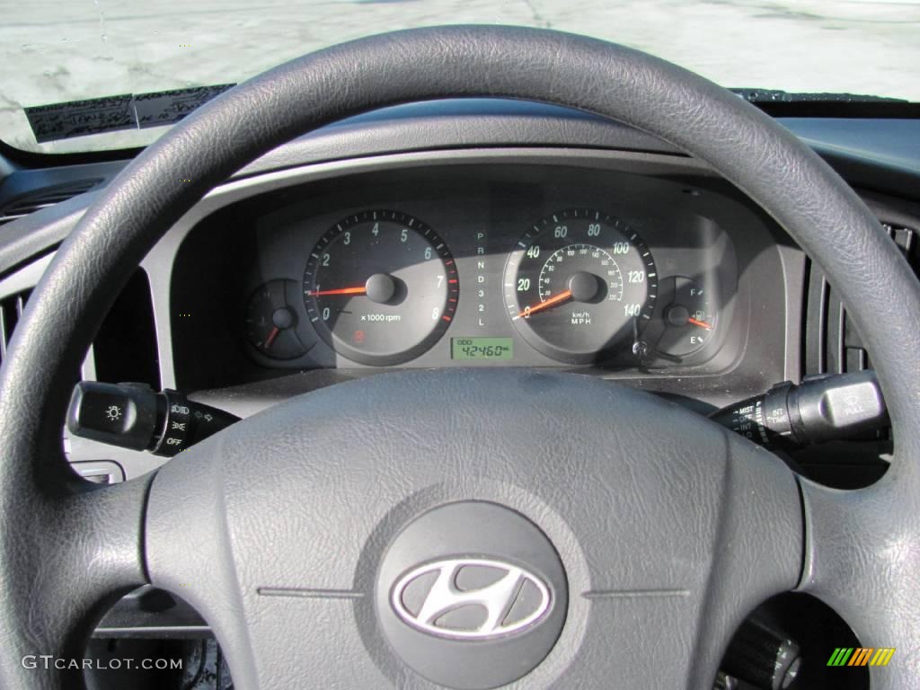 2006 Elantra GLS Sedan - Ebony Black / Gray photo #18