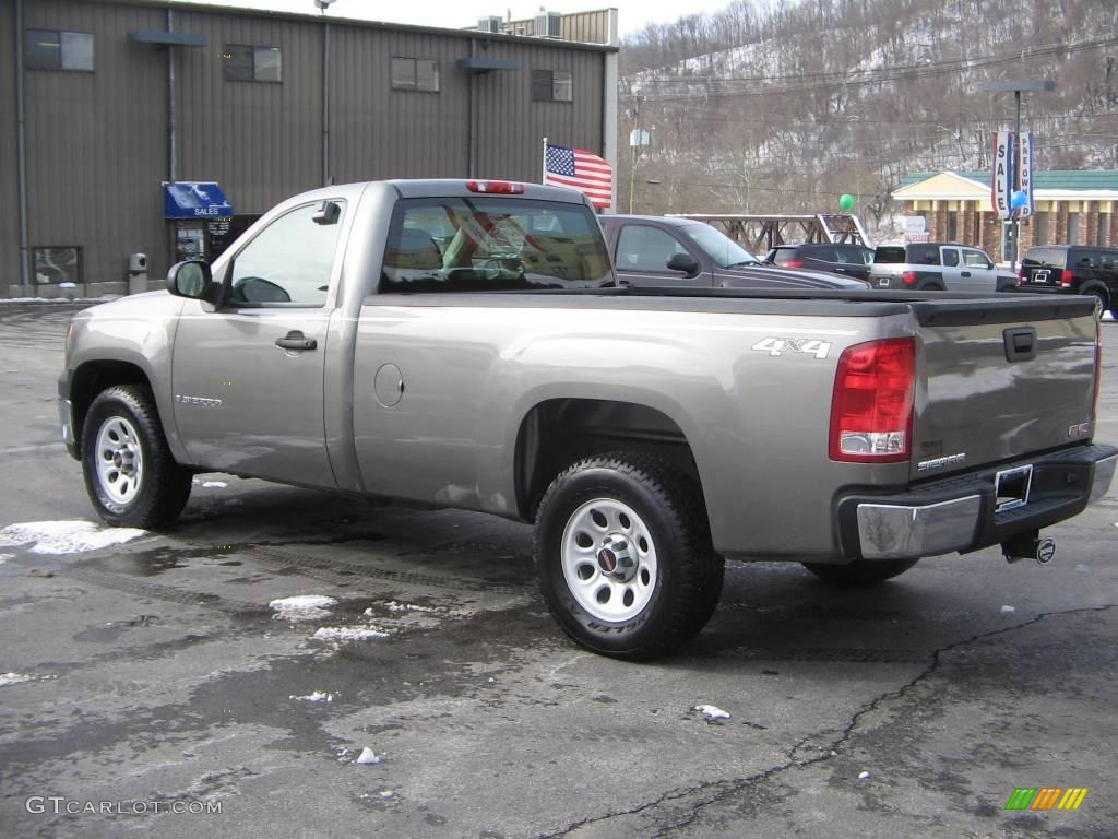 2008 Sierra 1500 Regular Cab 4x4 - Steel Gray Metallic / Dark Titanium photo #4