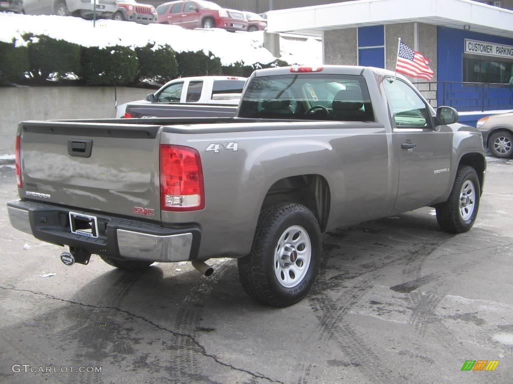 2008 Sierra 1500 Regular Cab 4x4 - Steel Gray Metallic / Dark Titanium photo #6