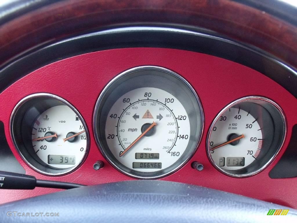 2001 SLK 320 Roadster - Brilliant Silver Metallic / Crimson Red photo #13