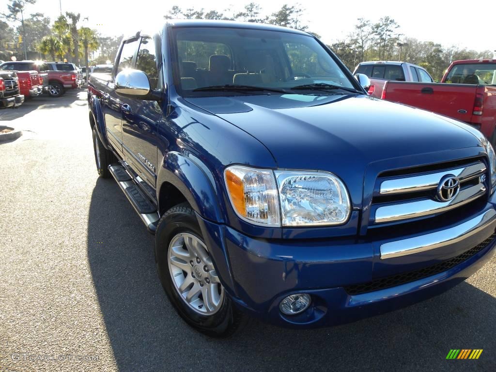 2006 Tundra SR5 Double Cab - Spectra Blue Mica / Light Charcoal photo #1