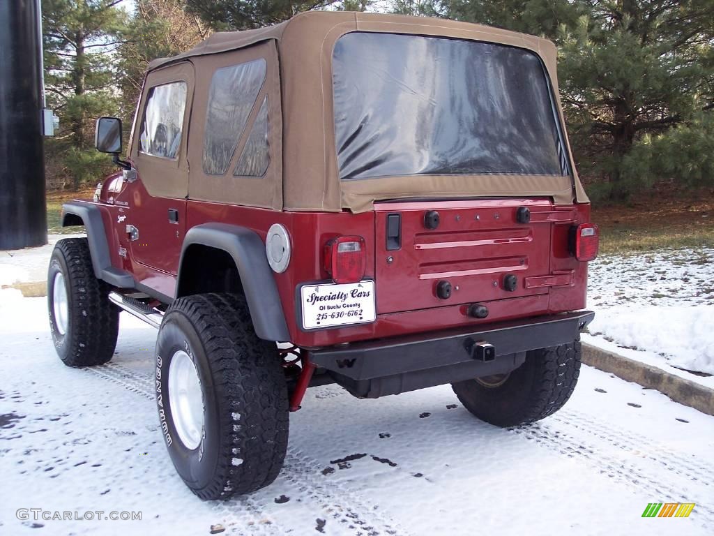 1998 Wrangler Sport 4x4 - Chili Pepper Red Pearl / Khaki photo #7