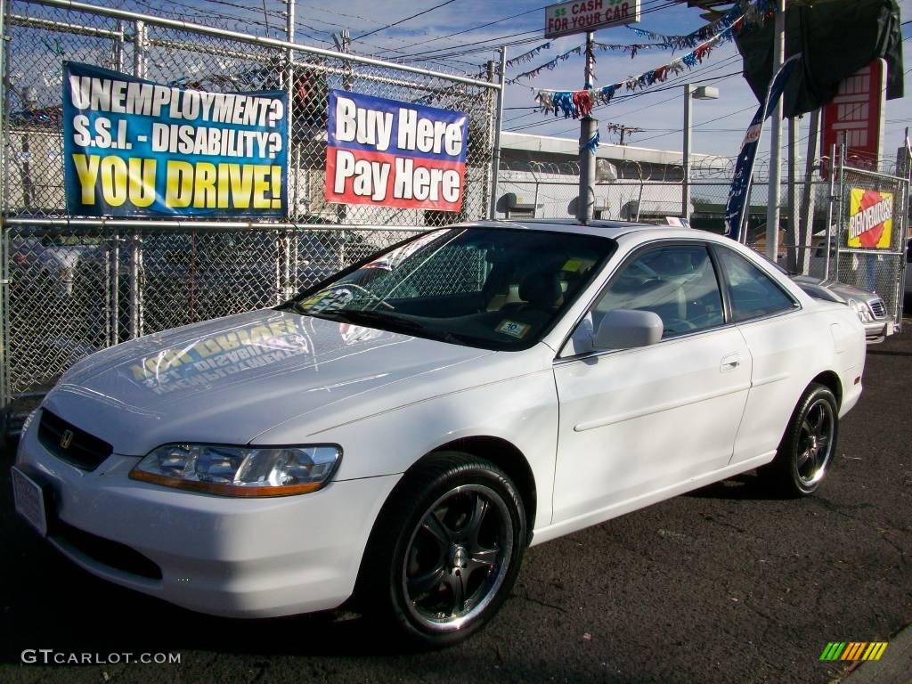 1999 Accord EX V6 Coupe - Taffeta White / Ivory photo #1