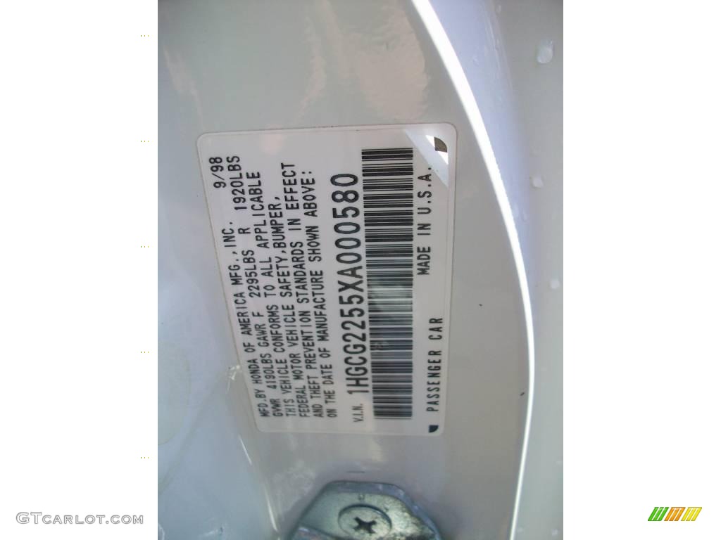 1999 Accord EX V6 Coupe - Taffeta White / Ivory photo #34