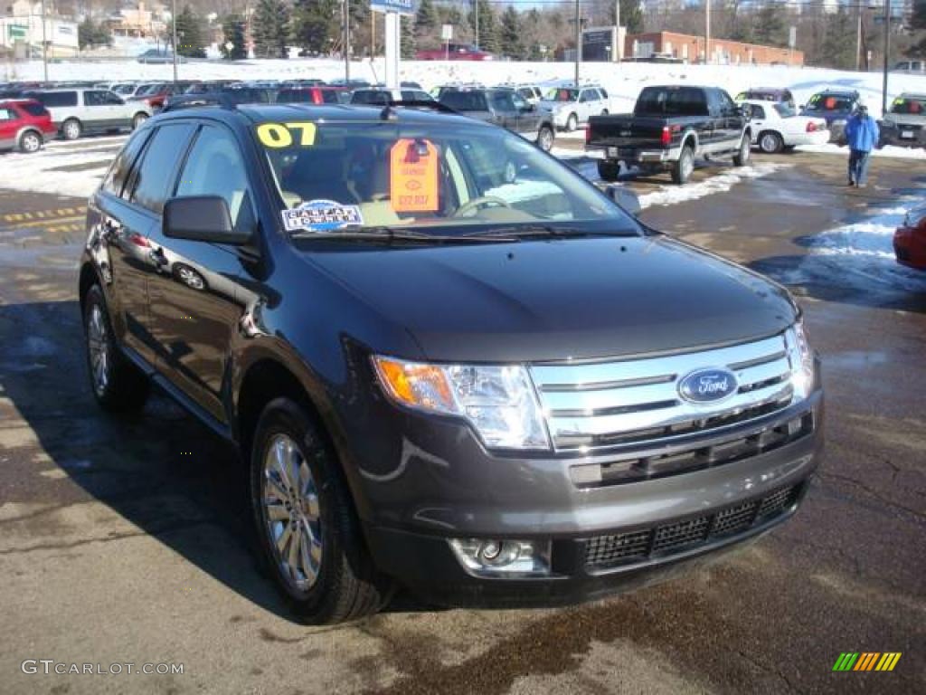 2007 Edge SEL Plus AWD - Carbon Metallic / Medium Light Stone photo #6