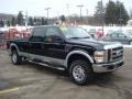 2008 Black Ford F350 Super Duty Lariat Crew Cab 4x4  photo #6