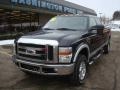 2008 Black Ford F350 Super Duty Lariat Crew Cab 4x4  photo #11