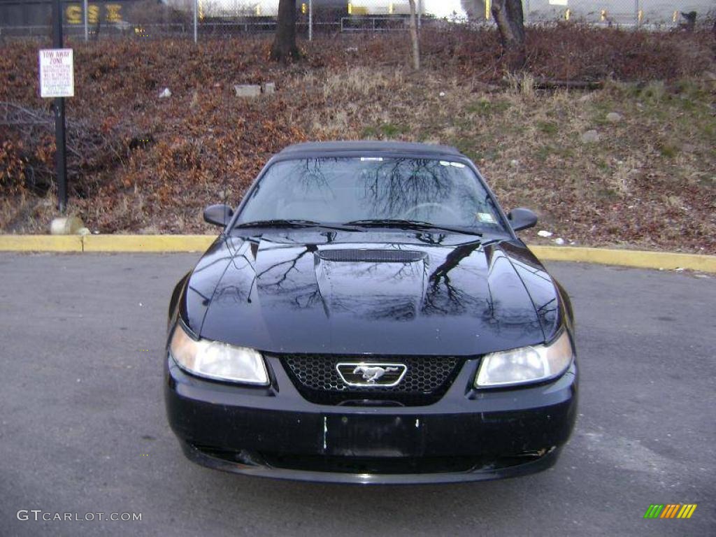 2000 Mustang V6 Convertible - Black / Medium Graphite photo #3
