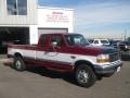 1996 Toreador Red Metallic Ford F250 XLT Extended Cab 4x4  photo #3