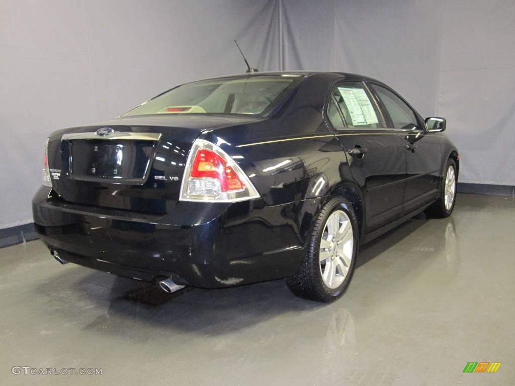 2008 Fusion SEL V6 - Dark Blue Ink Metallic / Camel photo #3