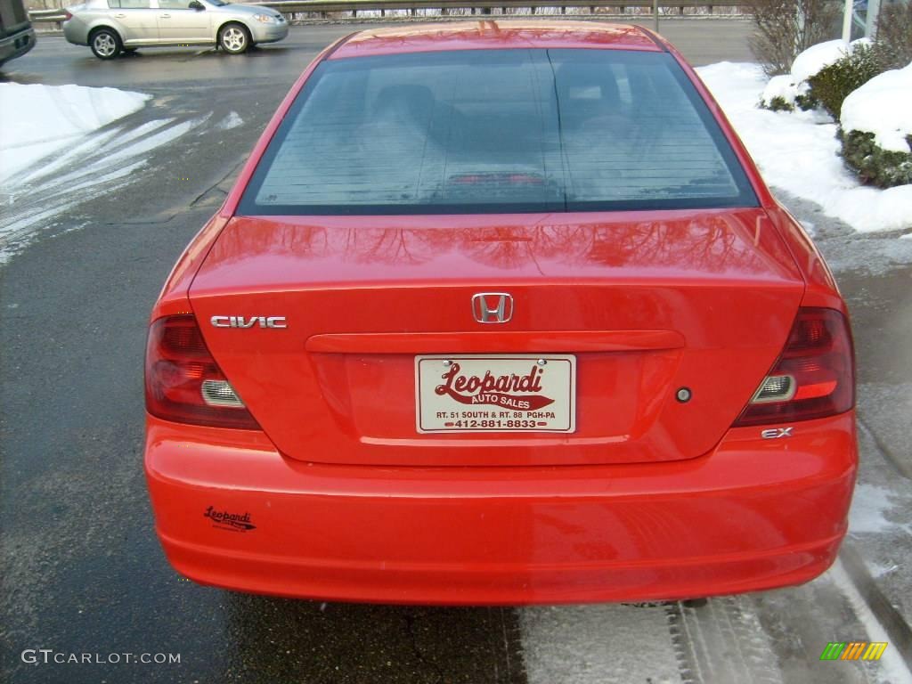 2003 Civic EX Coupe - Rallye Red / Black photo #4
