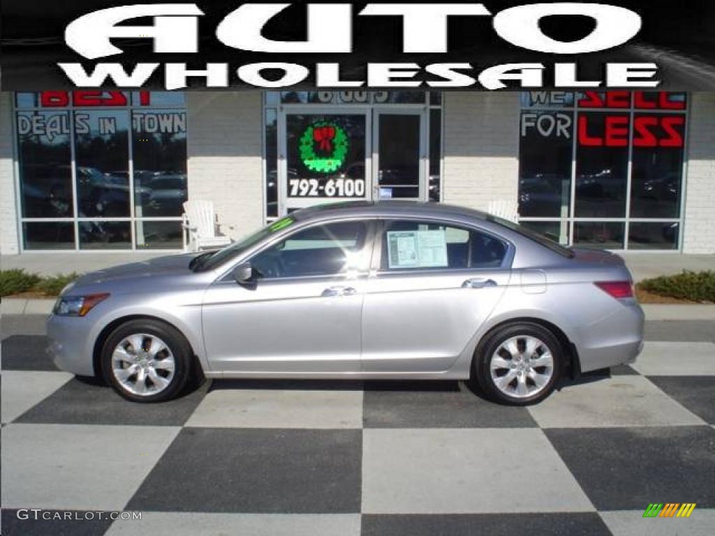 2009 Accord EX V6 Sedan - Alabaster Silver Metallic / Gray photo #1