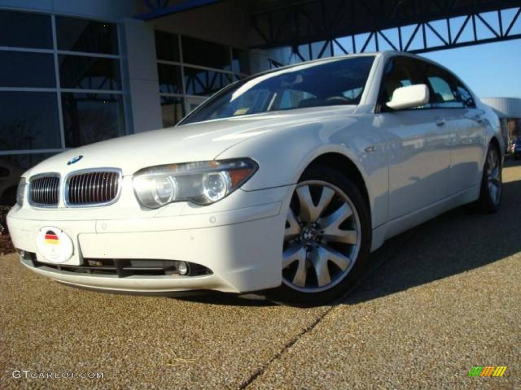 2003 7 Series 745Li Sedan - Alpine White / Dark Beige/Beige III photo #1