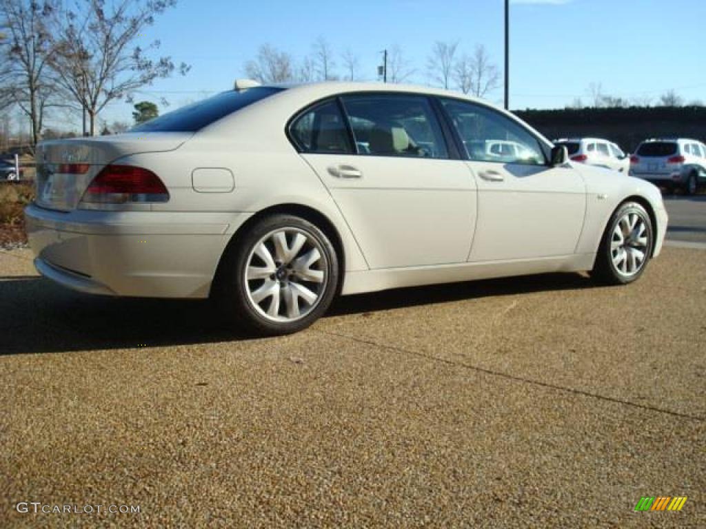 2003 7 Series 745Li Sedan - Alpine White / Dark Beige/Beige III photo #4