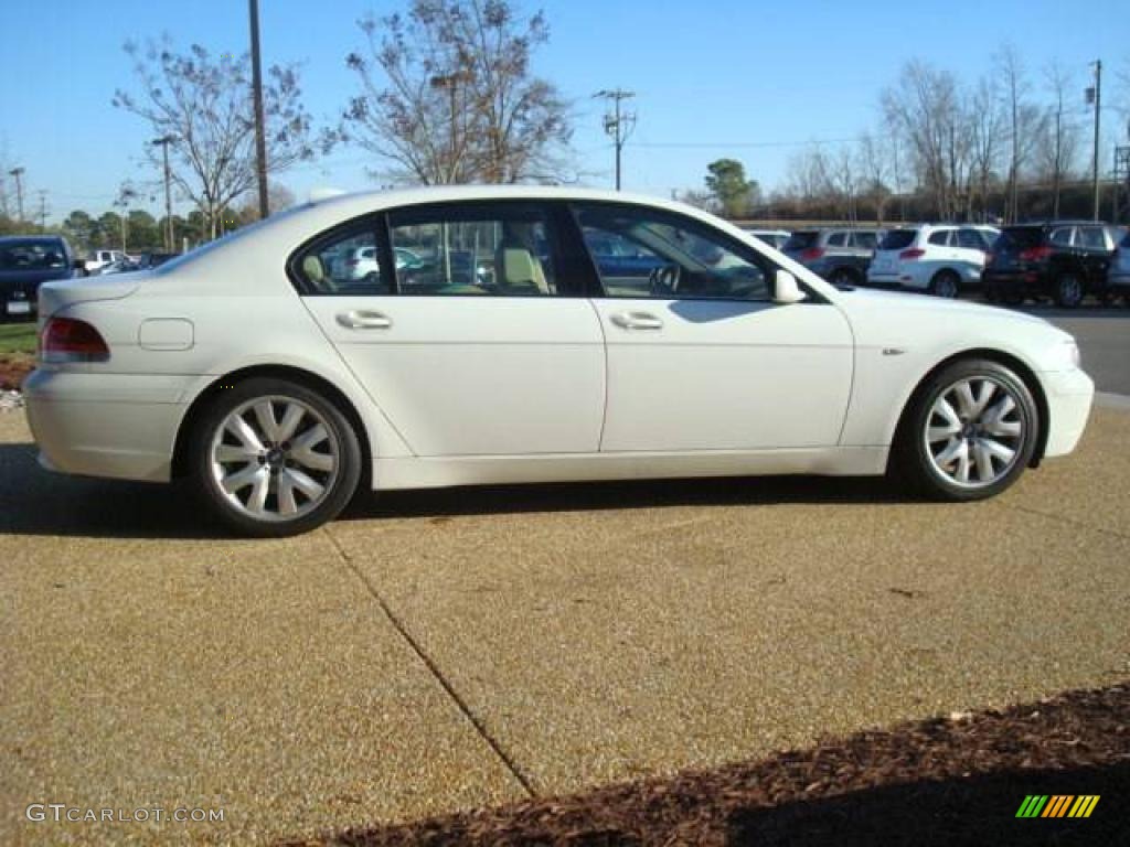 2003 7 Series 745Li Sedan - Alpine White / Dark Beige/Beige III photo #5