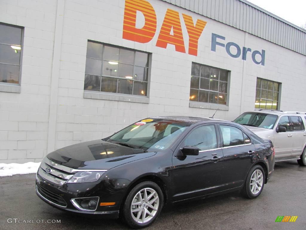 2010 Fusion SEL - Tuxedo Black Metallic / Medium Light Stone photo #1