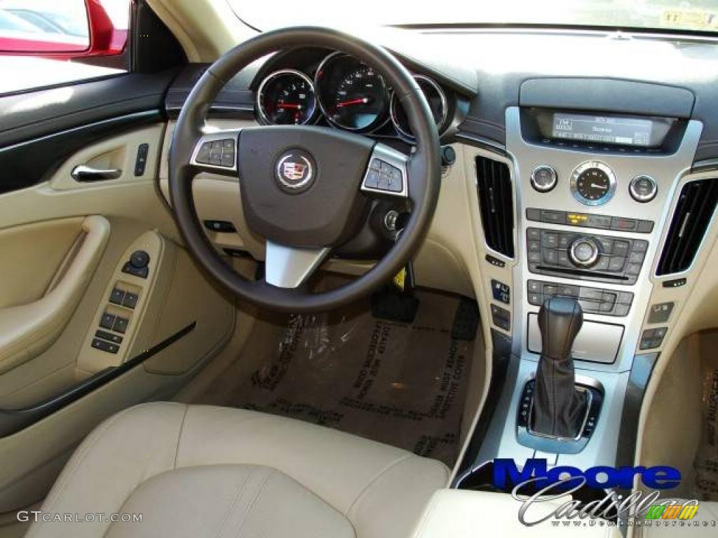 2009 CTS Sedan - Crystal Red / Cashmere/Cocoa photo #5