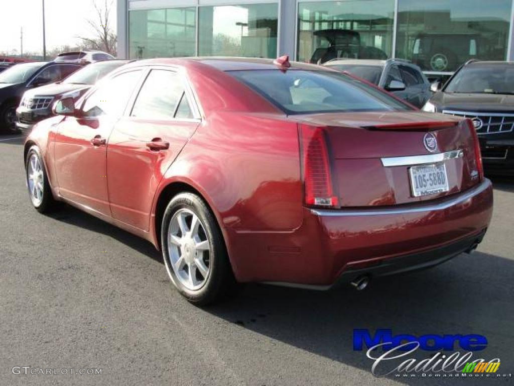 2009 CTS Sedan - Crystal Red / Cashmere/Cocoa photo #17