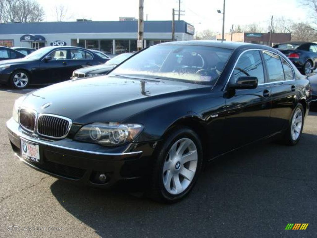 2006 7 Series 750i Sedan - Black Sapphire Metallic / Black/Black photo #4